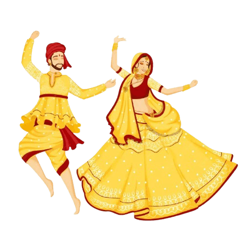 Garba dancer illustration