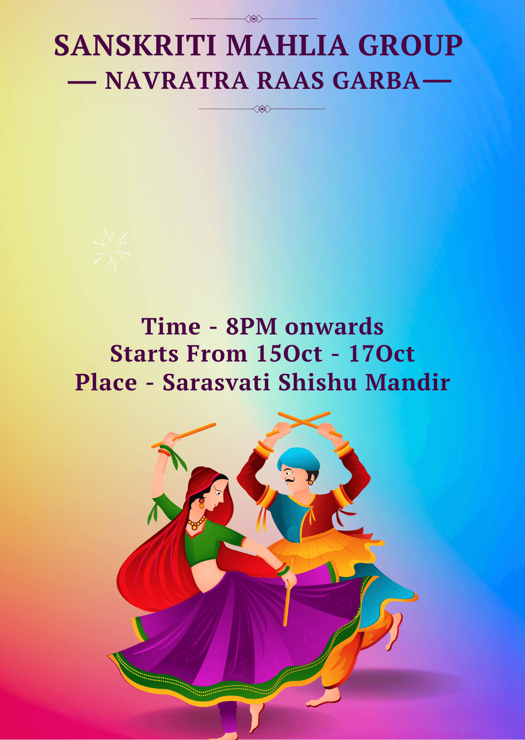 Traditional Navratri celebration artwork